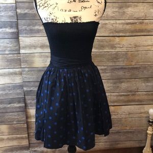 NWT Hollister navy blue strapless mini dress